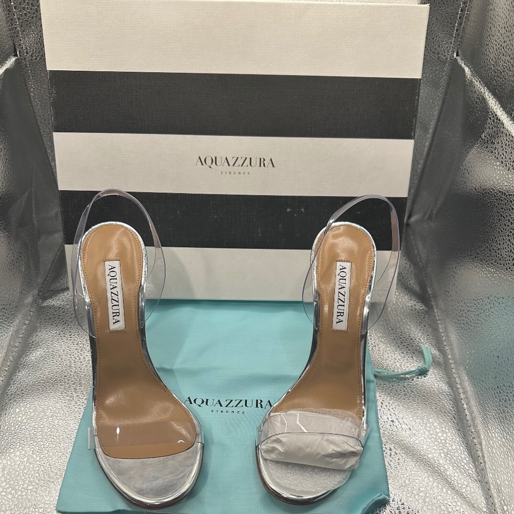 Aquazzura Nude Plexi Sandal